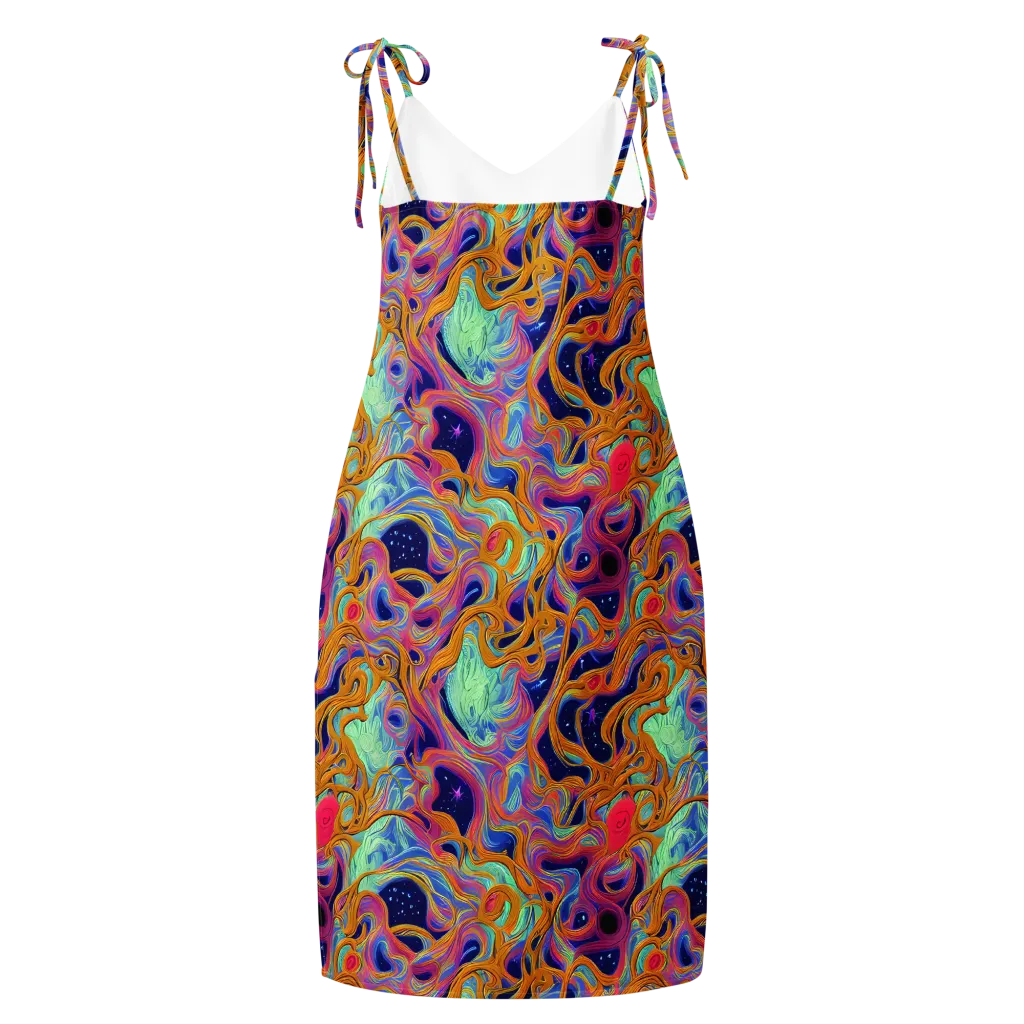 Starlit Marbling on Slip Dress — Back