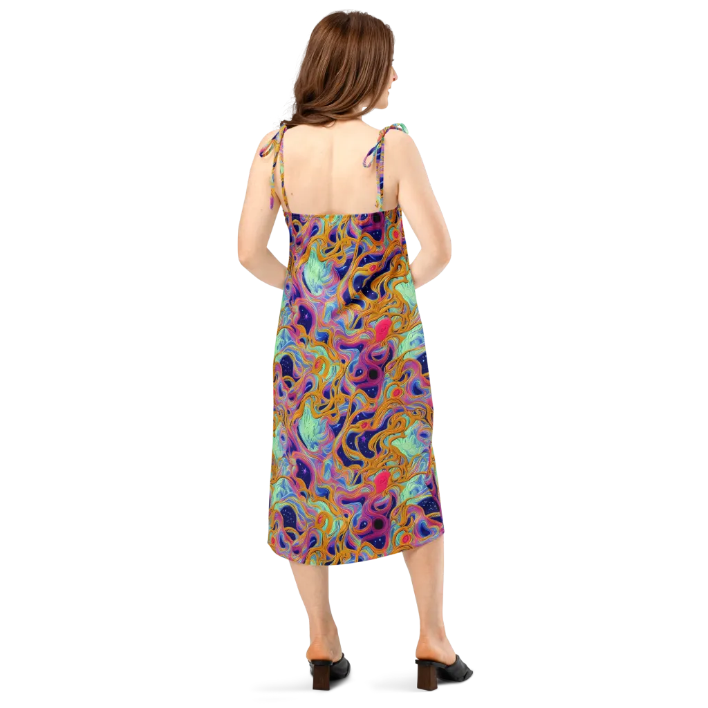 Starlit Marbling on Slip Dress — Back