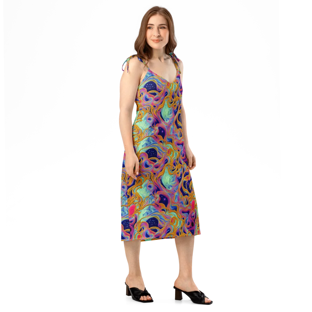 Starlit Marbling on Slip Dress — Right Front