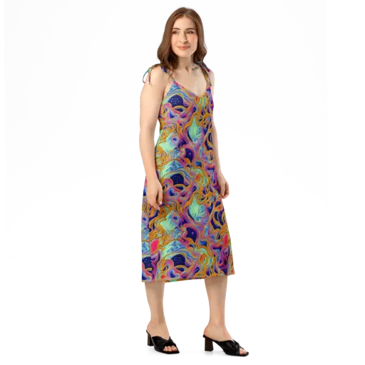 Starlit Marbling on a Slip Dress