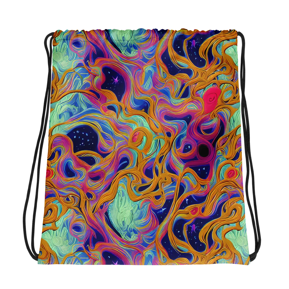 Starlit Marbling on Drawstring Bag — Photo