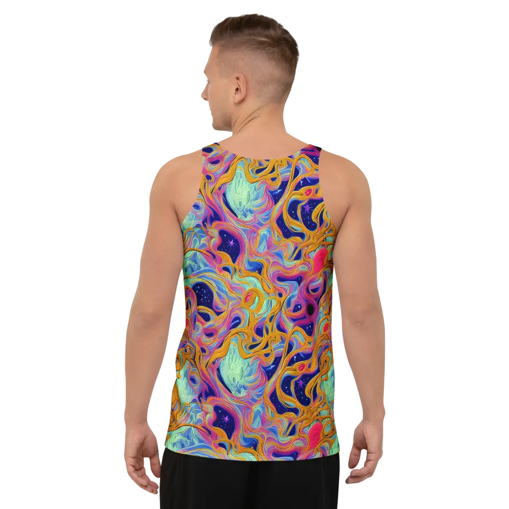 Starlit Marbling on Men's Tank Top — Back