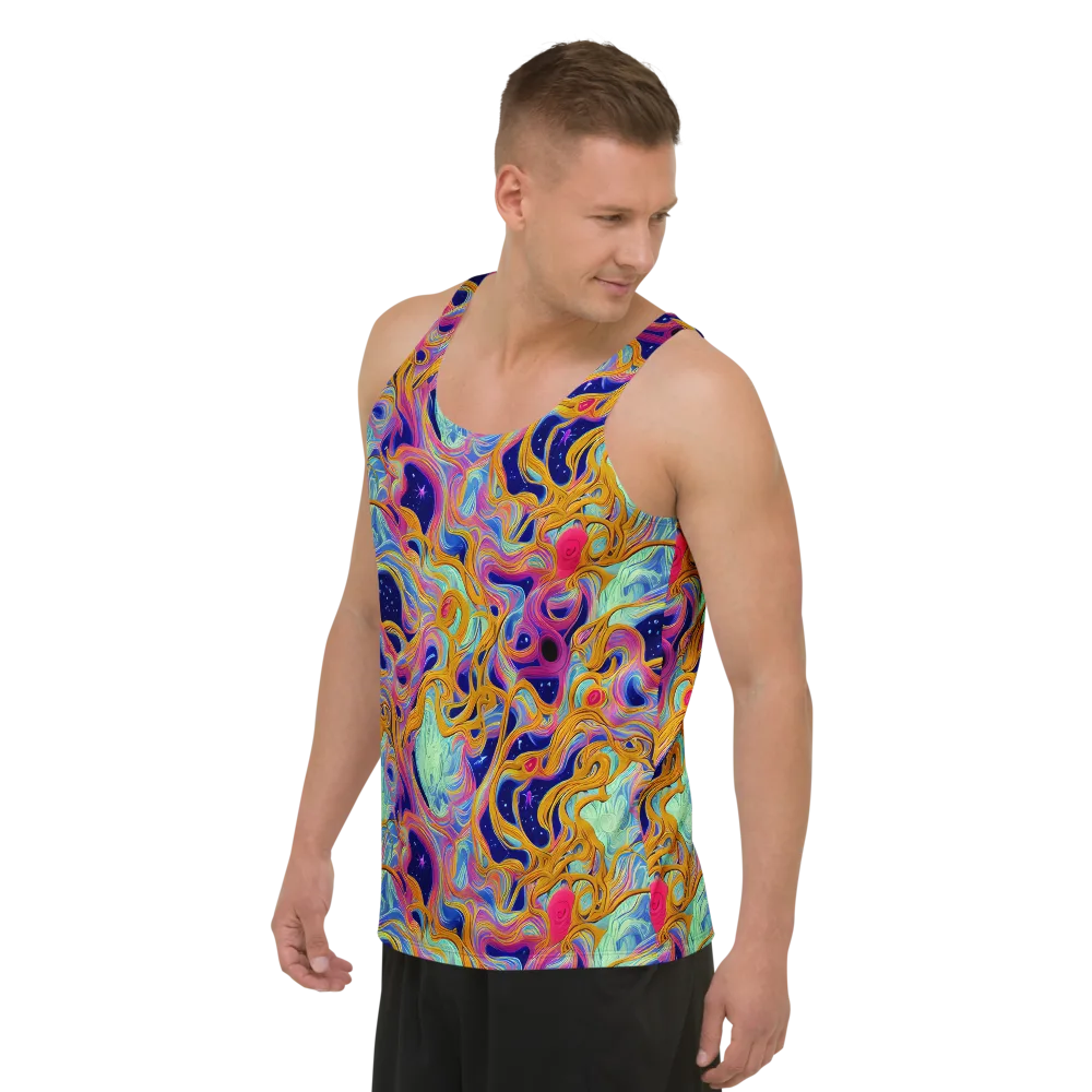 Starlit Marbling on Men's Tank Top — Left Front