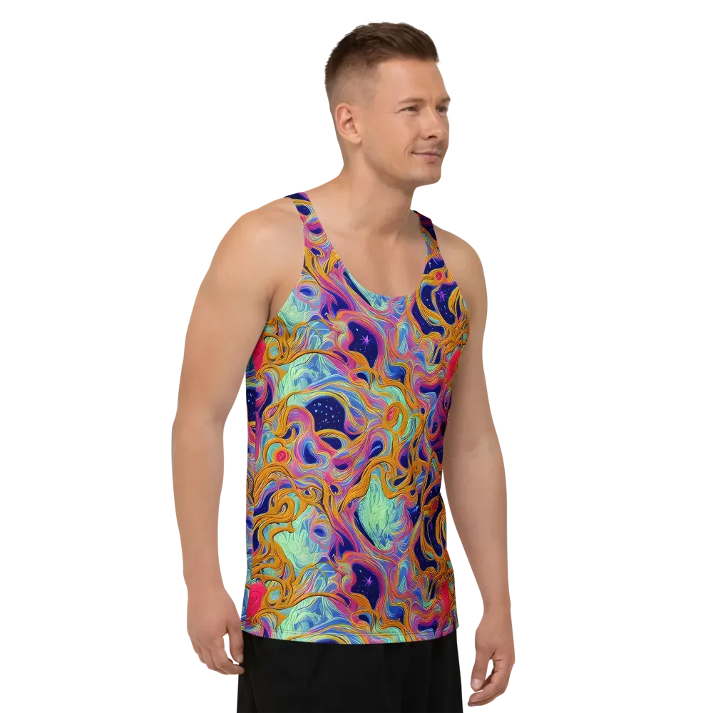 Starlit Marbling on Men's Tank Top — Right Front