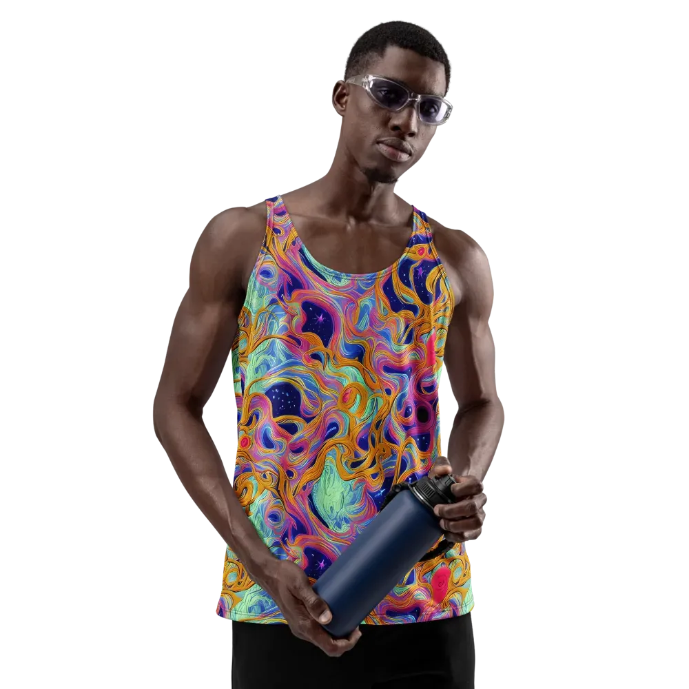 Starlit Marbling on Men's Tank Top — Front