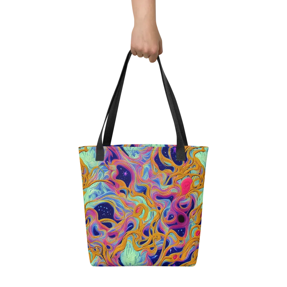 Starlit Marbling on Tote Bag — Front