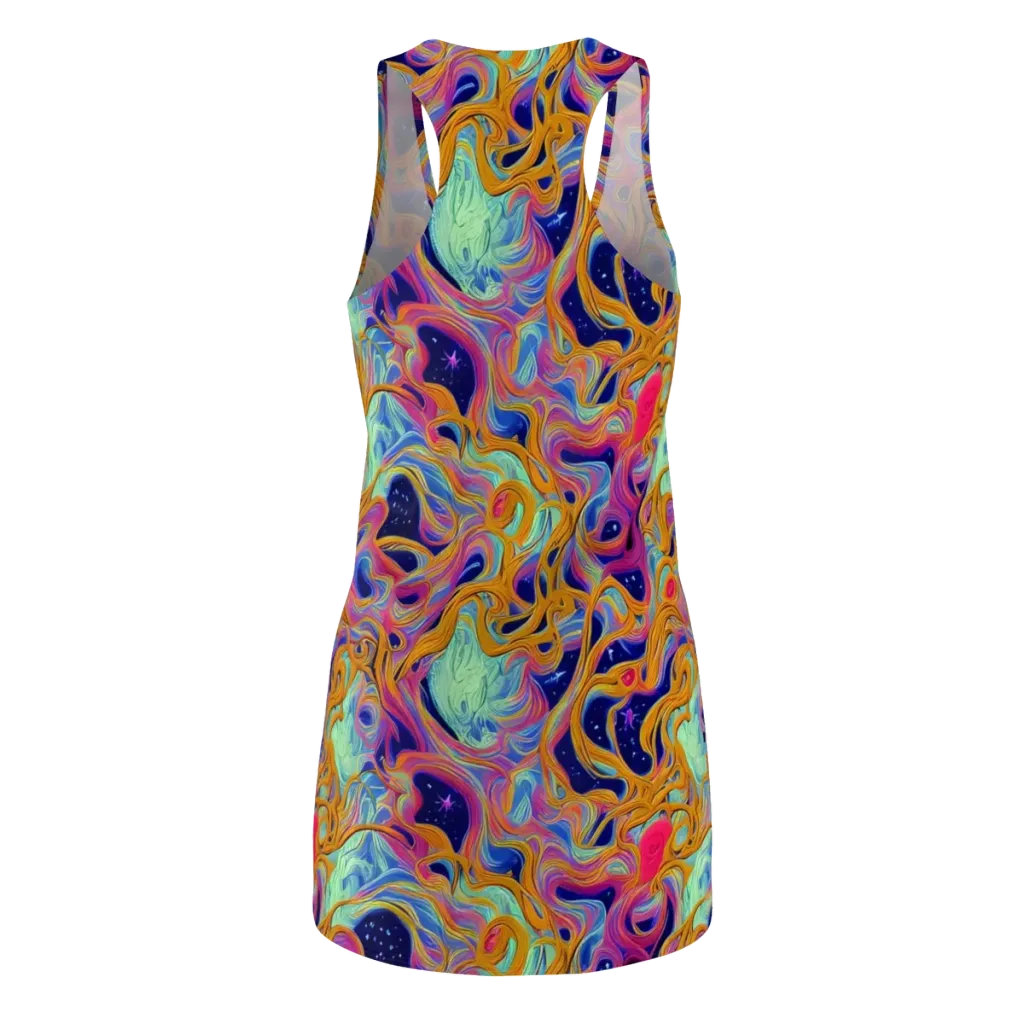Starlit Marbling on Racerback Dress — Back