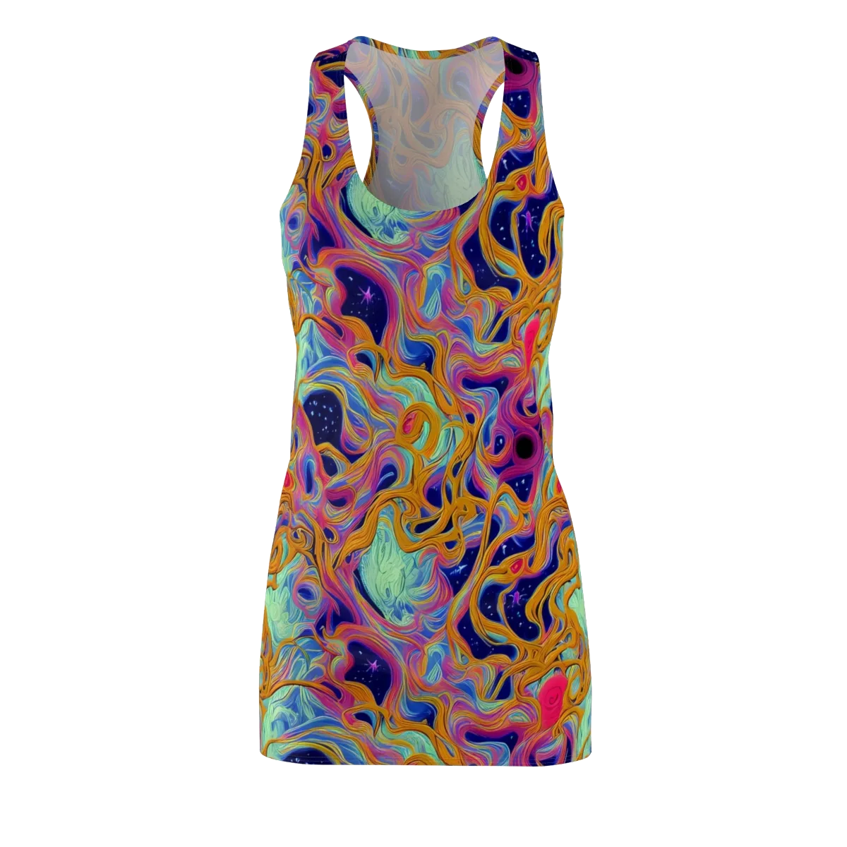 Starlit Marbling on Racerback Dress — Front