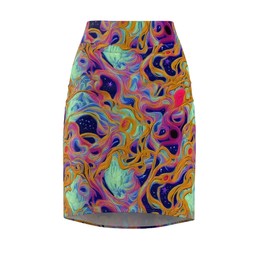 Starlit Marbling on a Pencil Skirt