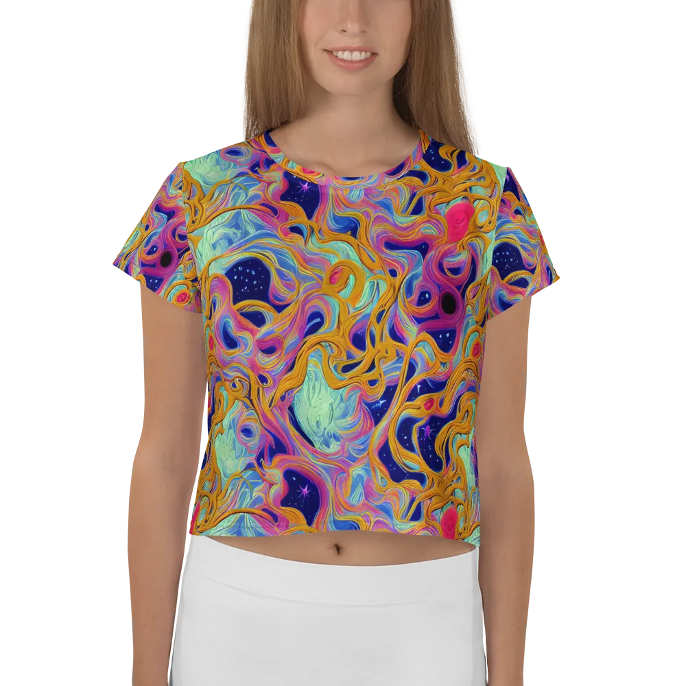 Starlit Marbling on Crop Tee — Front