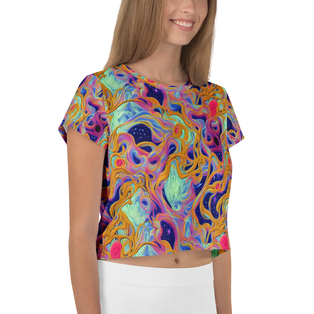Starlit Marbling on Crop Tee — Right