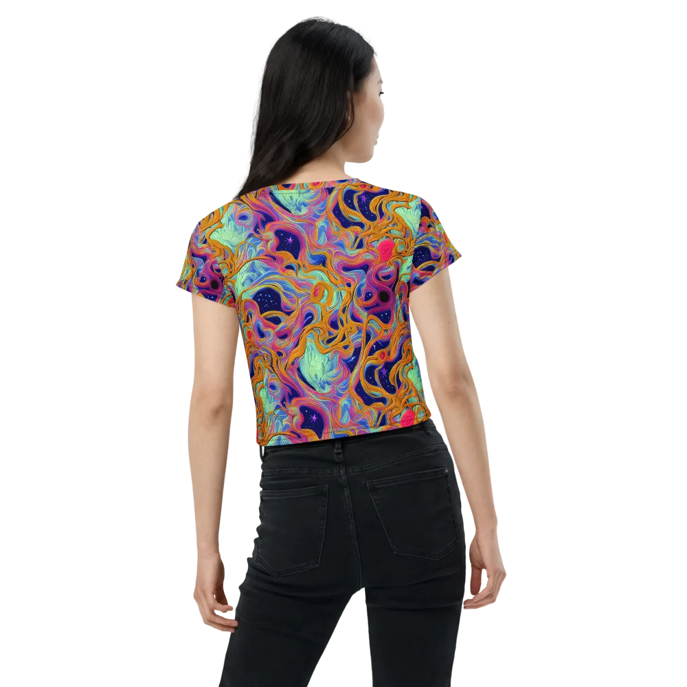 Starlit Marbling on Crop Tee — Back