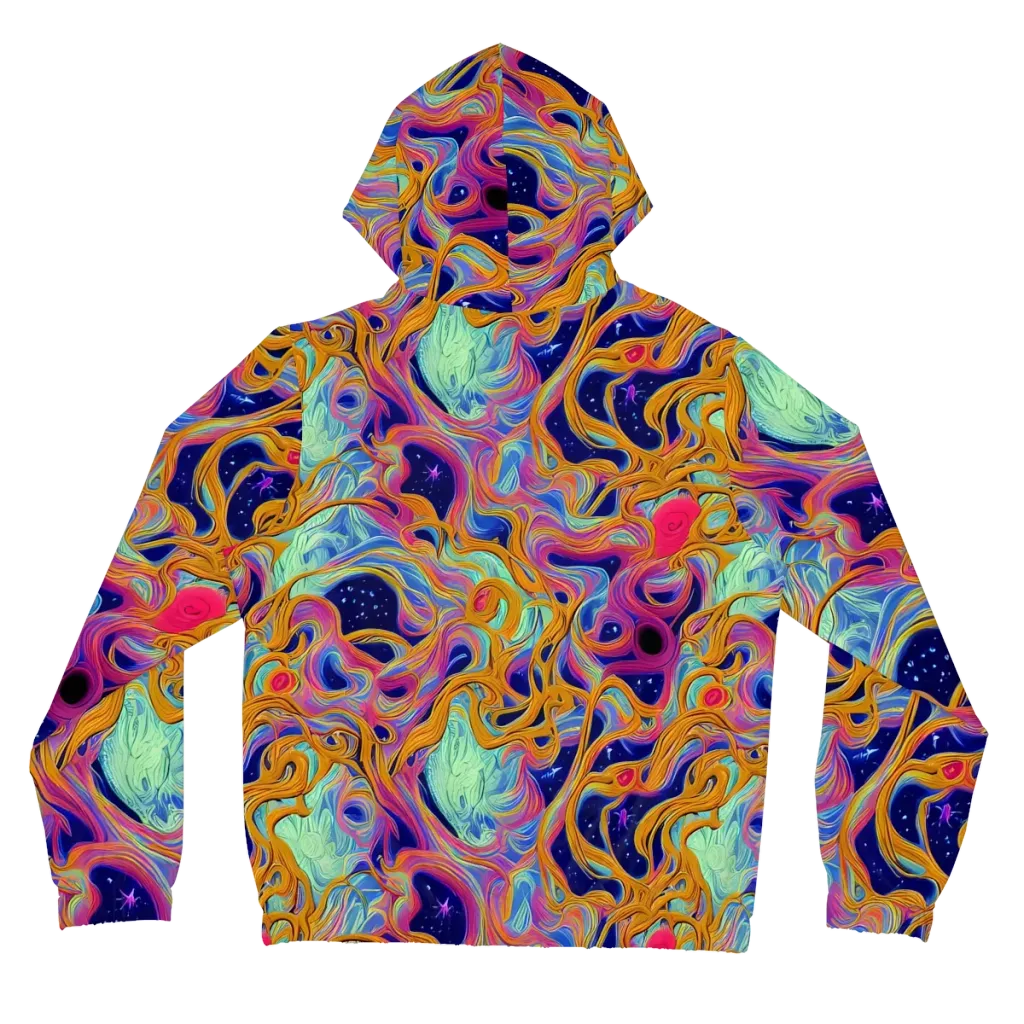 Starlit Marbling on Women's Full-Zip Hoodie — Back