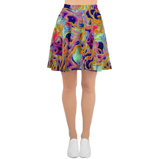 Starlit Marbling on a Skater Skirt