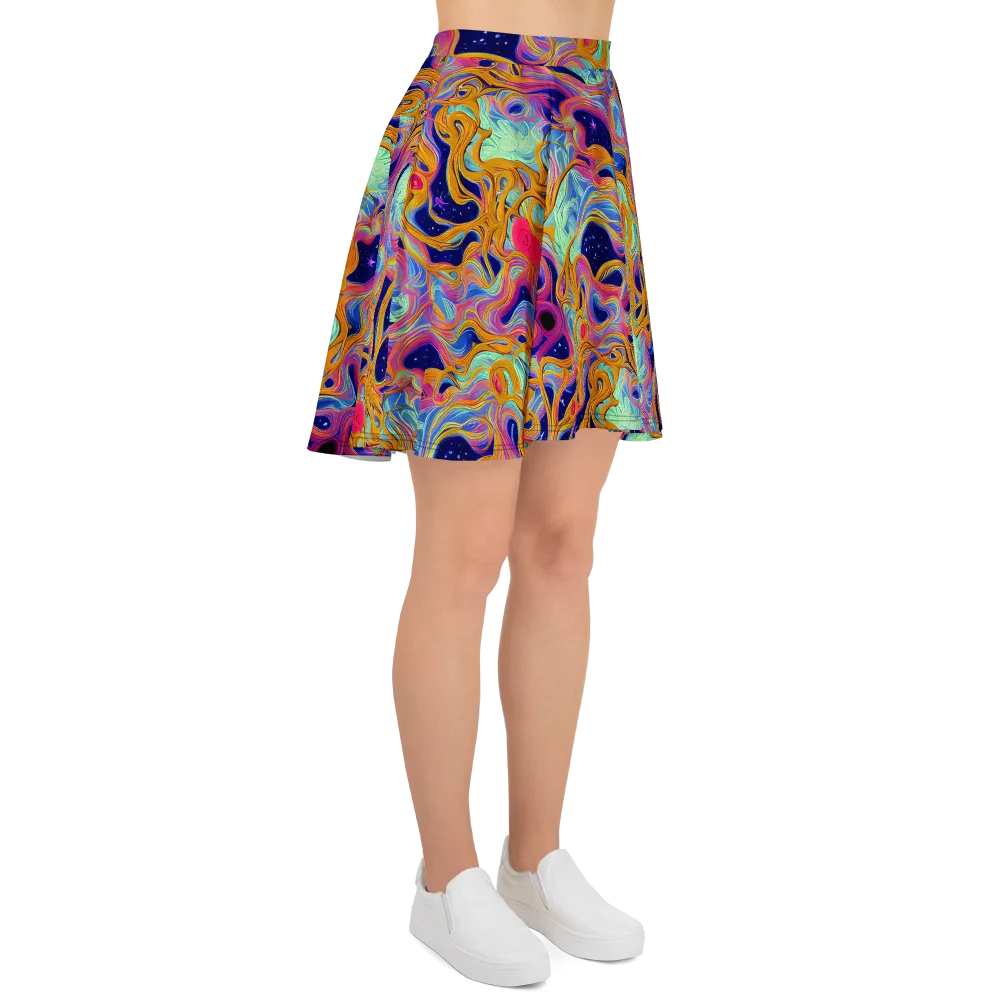 Starlit Marbling on Skater Skirt — Right