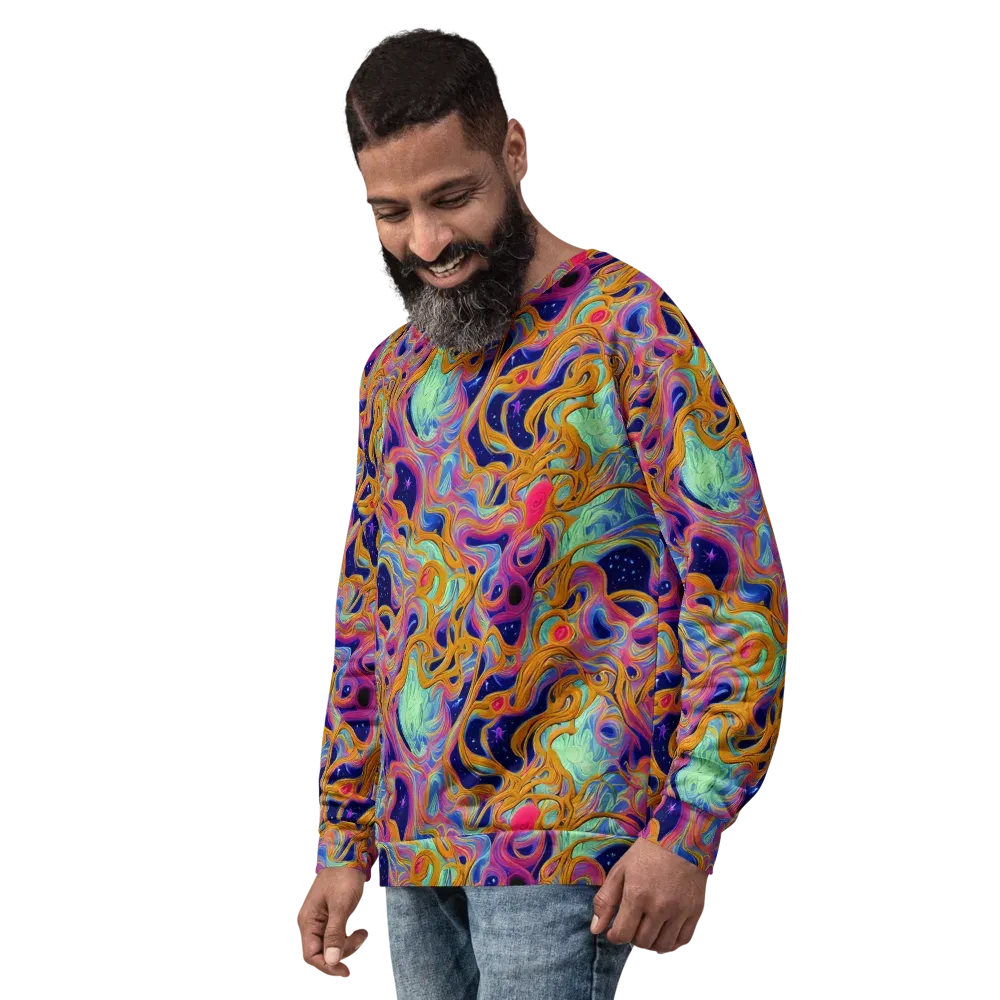 Starlit Marbling on Sweatshirt — Left Front
