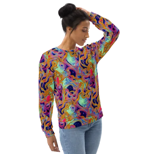 Starlit Marbling on a Sweatshirt