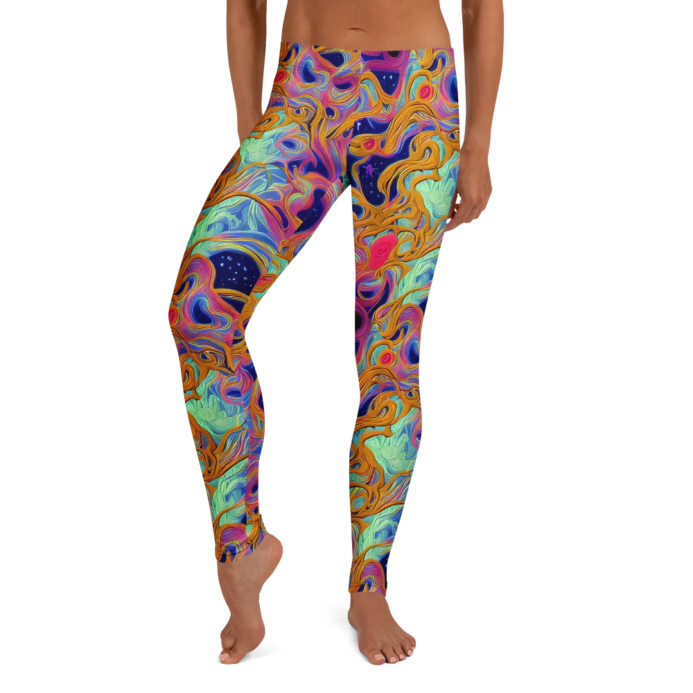 Starlit Marbling on Leggings — Front
