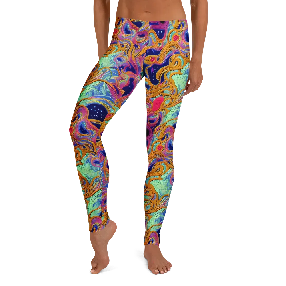 Starlit Marbling on Leggings — Front