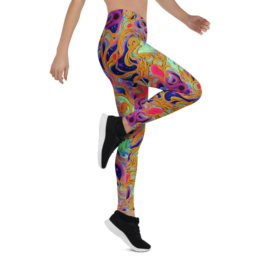 Starlit Marbling on Leggings — Right