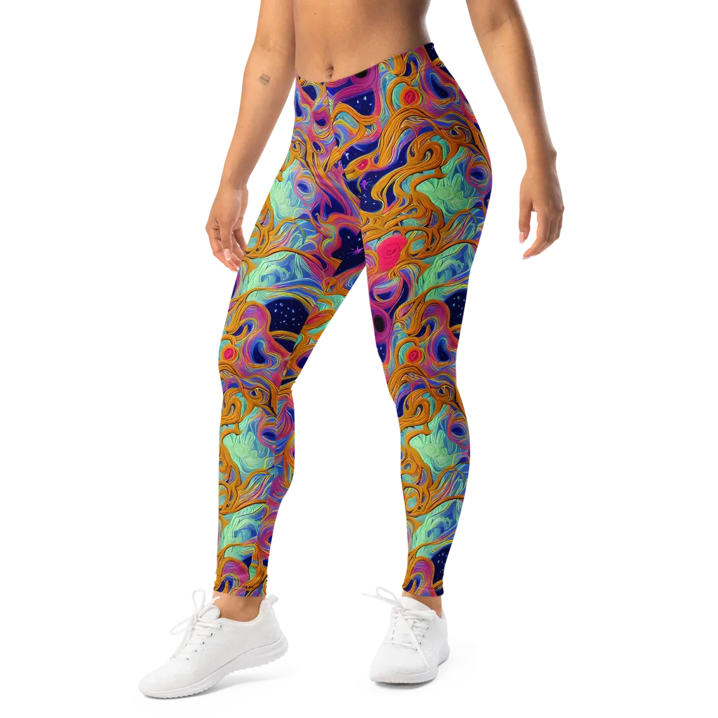 Starlit Marbling on Leggings — Left Front