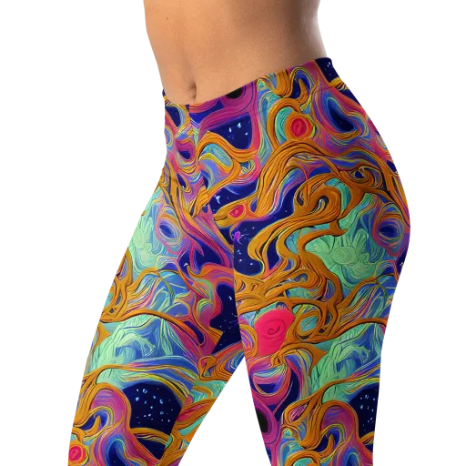 Starlit Marbling on a Leggings