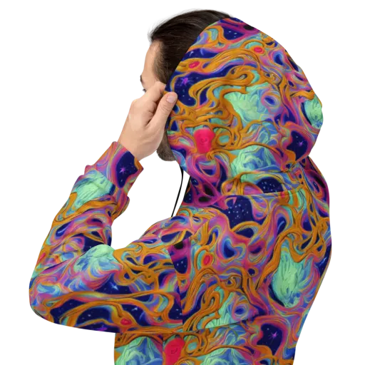Starlit Marbling on a Hoodie