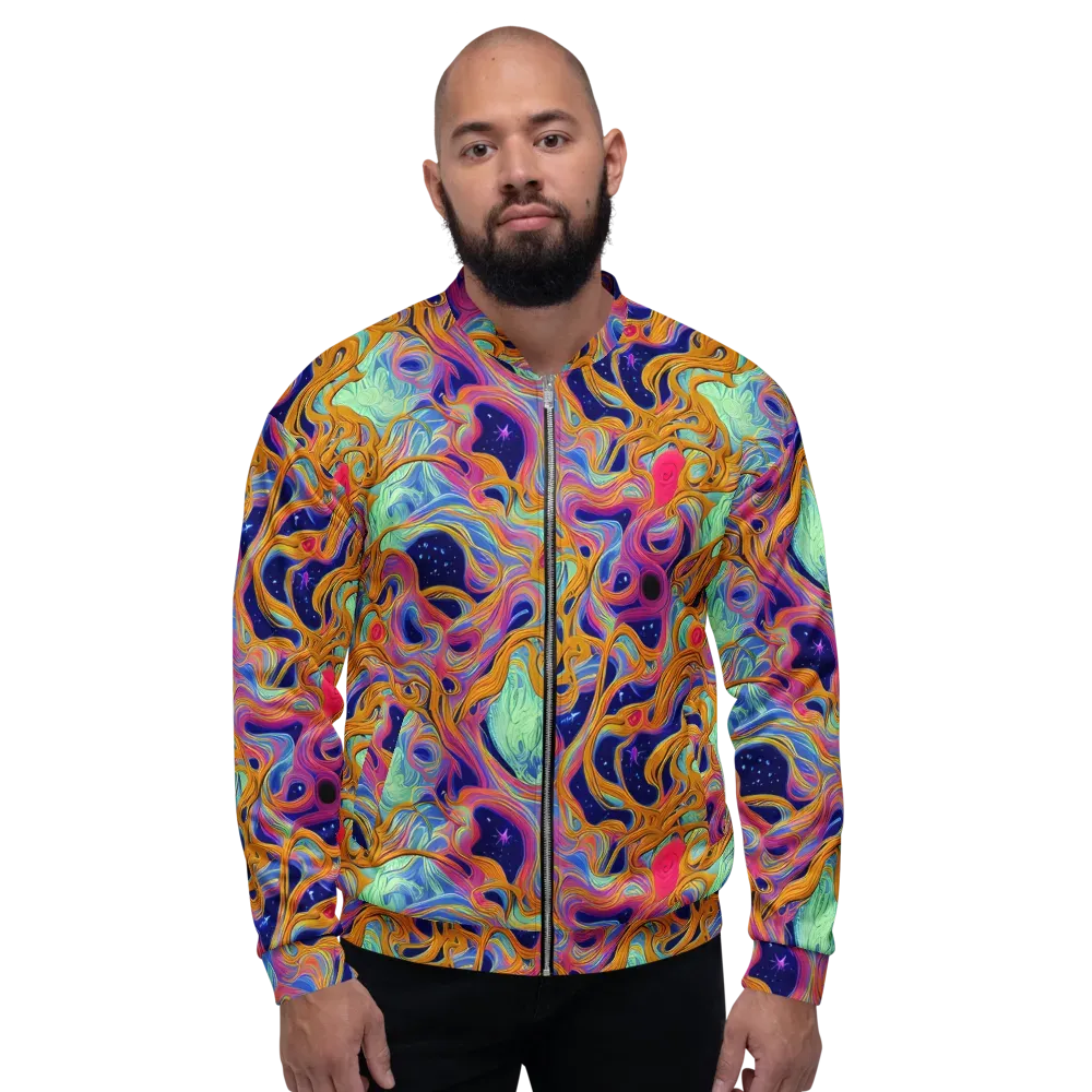Starlit Marbling on Bomber Jacket — Front