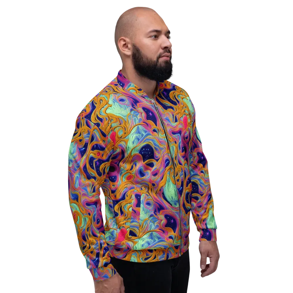 Starlit Marbling on Bomber Jacket — Right