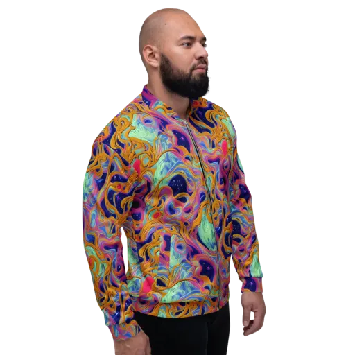 Starlit Marbling on a Bomber Jacket