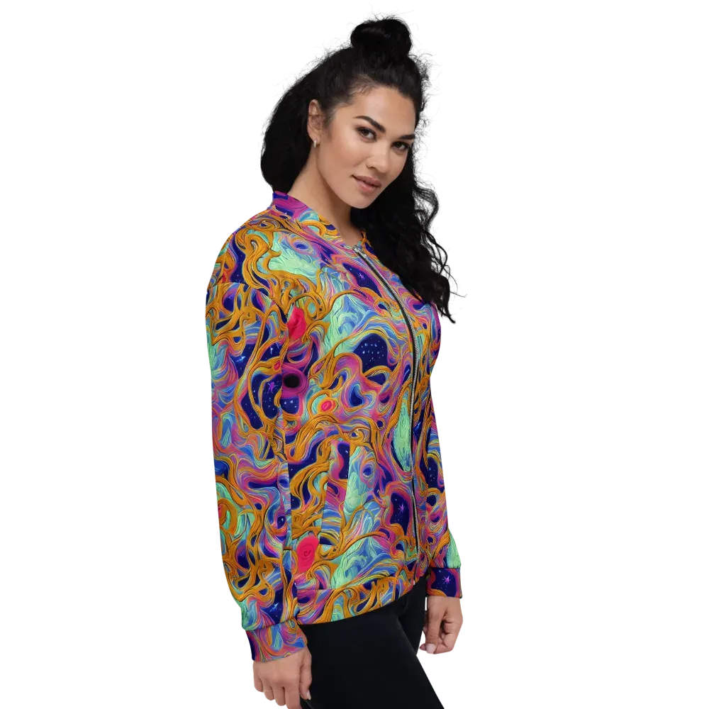 Starlit Marbling on Bomber Jacket — Right