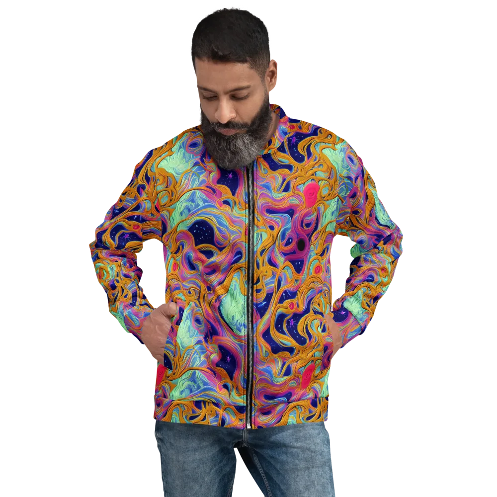 Starlit Marbling on Bomber Jacket — Front