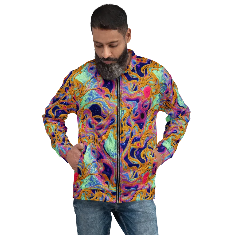 Starlit Marbling on Bomber Jacket — Front