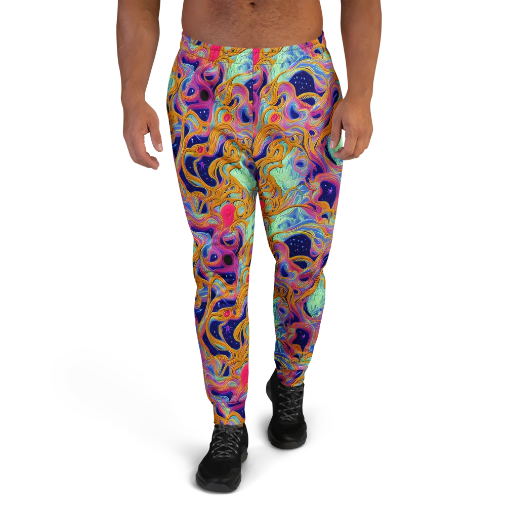Starlit Marbling on Men's Joggers — Front