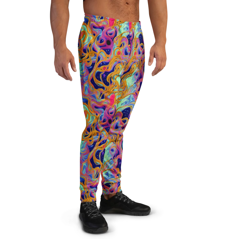 Starlit Marbling on Men's Joggers — Right