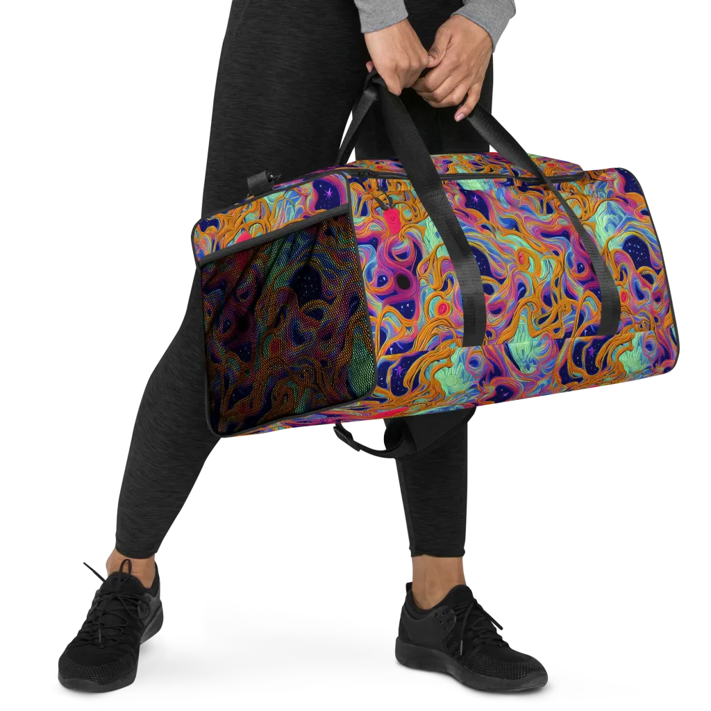 Starlit Marbling on Duffle Bag — Right Front