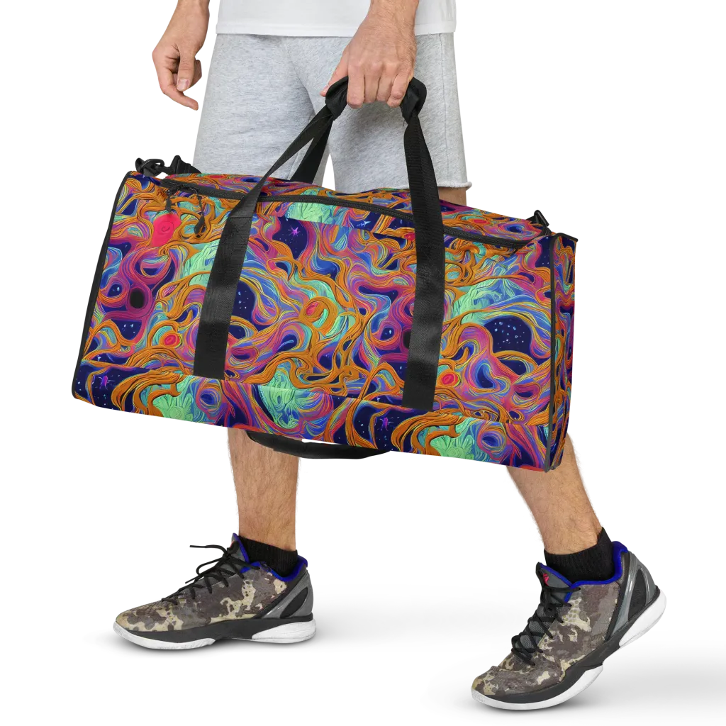 Starlit Marbling on Duffle Bag — Front