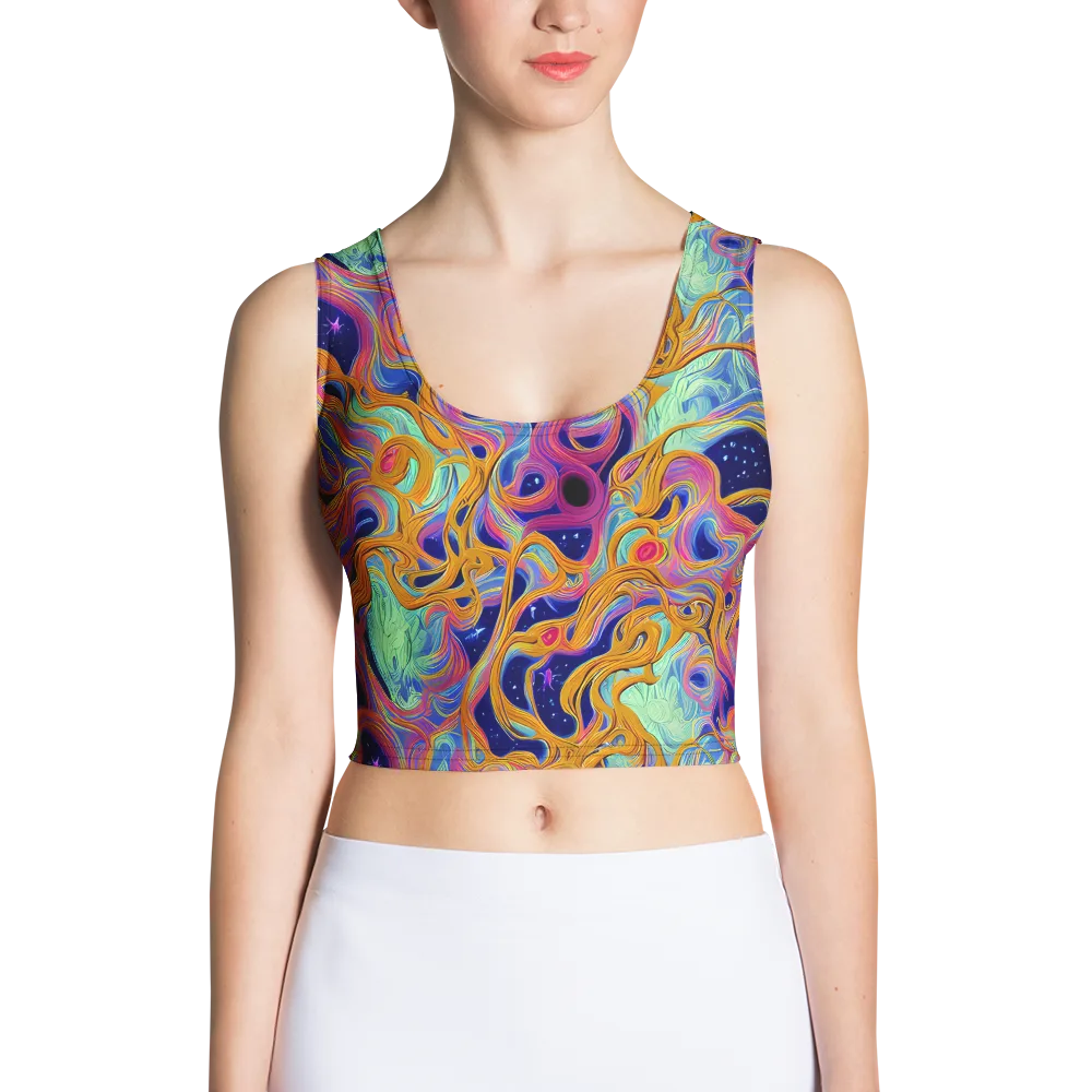 Starlit Marbling on Crop Top — Front
