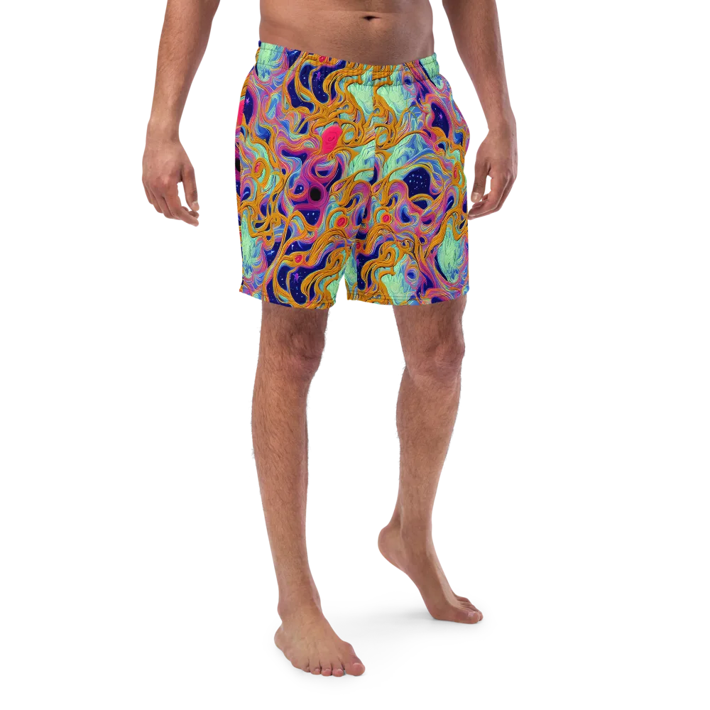Starlit Marbling on Swim Trunks — Front