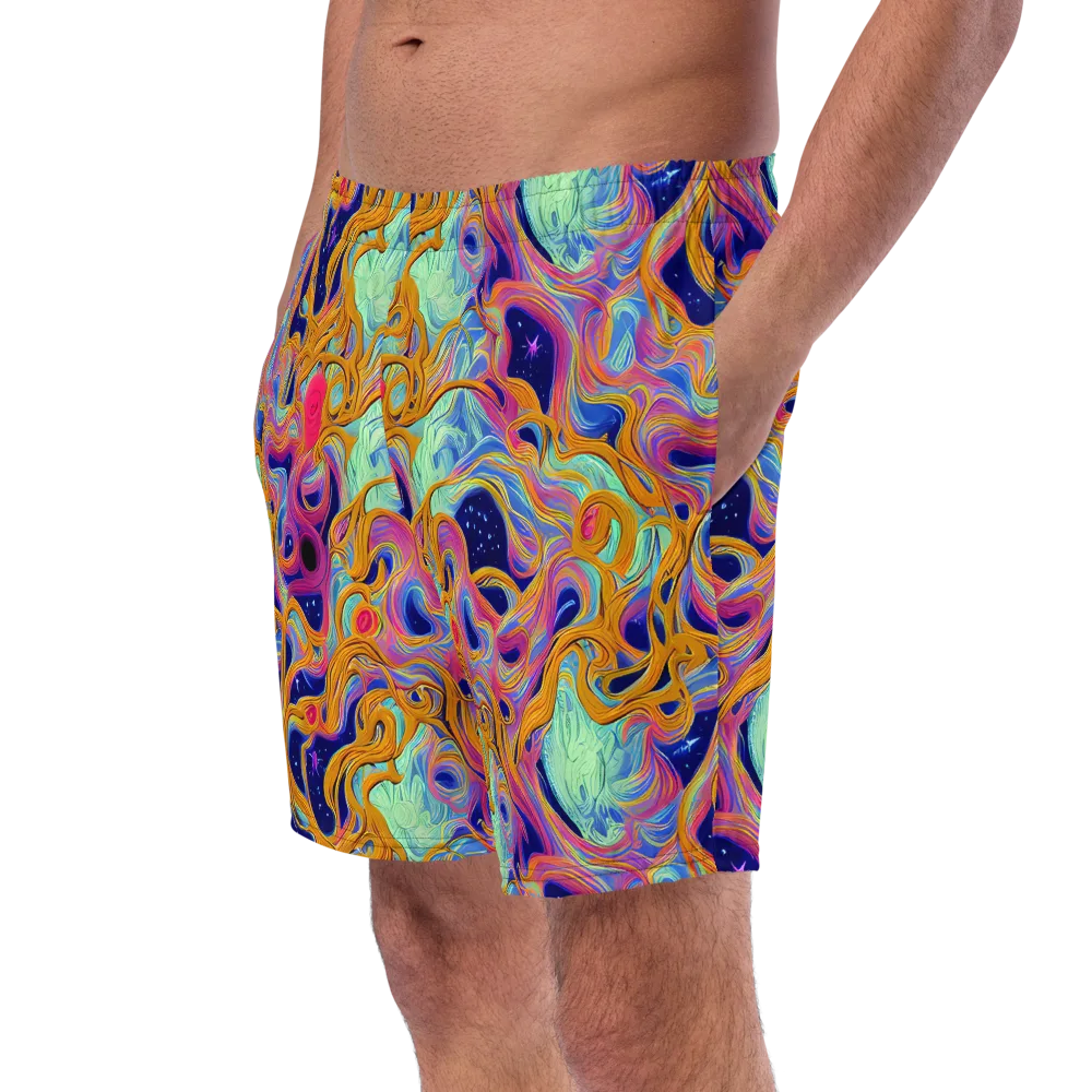 Starlit Marbling on Swim Trunks — Left Front
