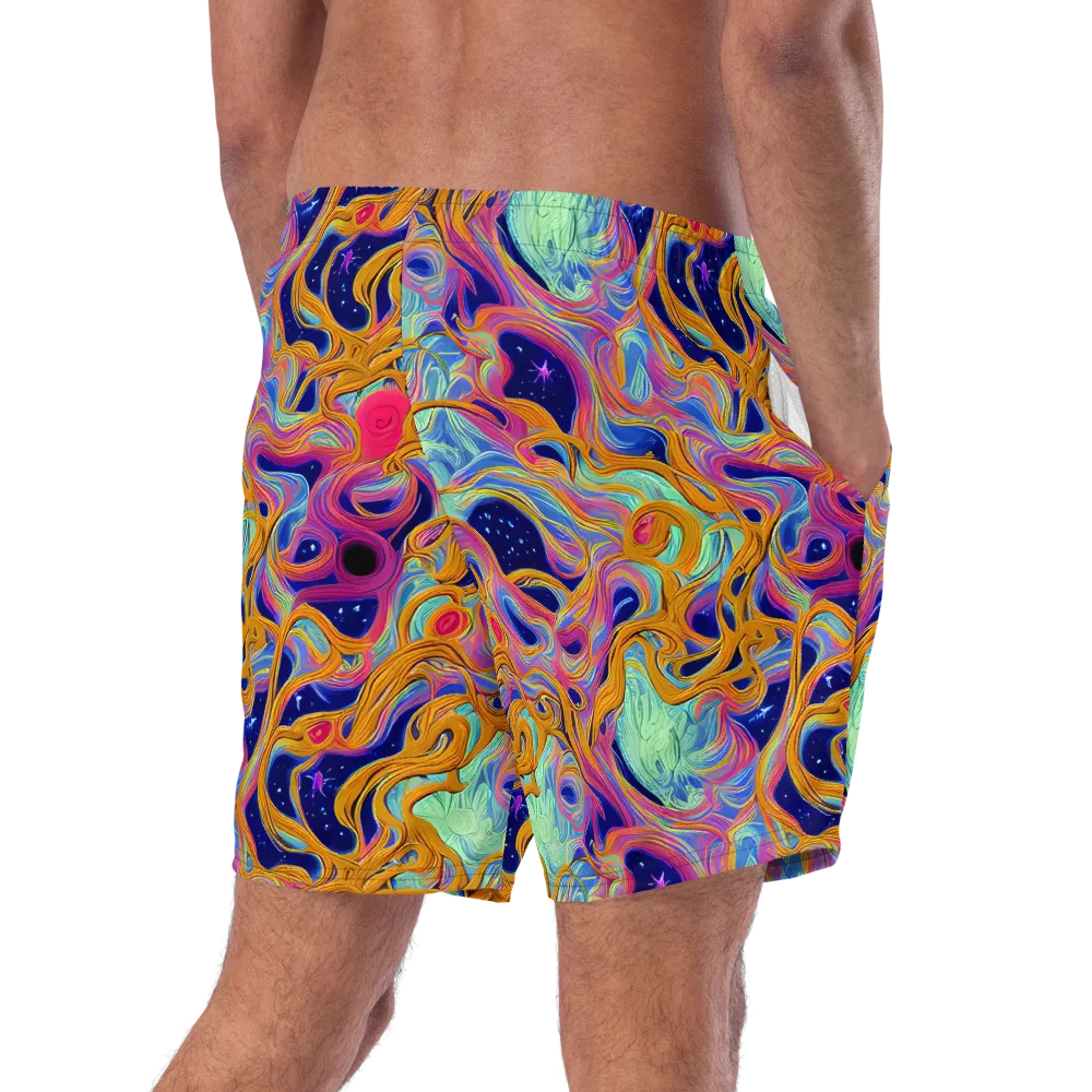 Starlit Marbling on Swim Trunks — Right Back