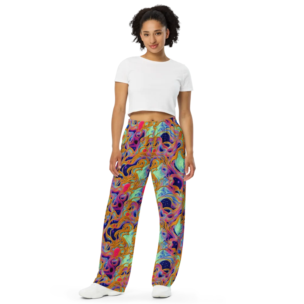 Starlit Marbling on Wide-Leg Pants — Front