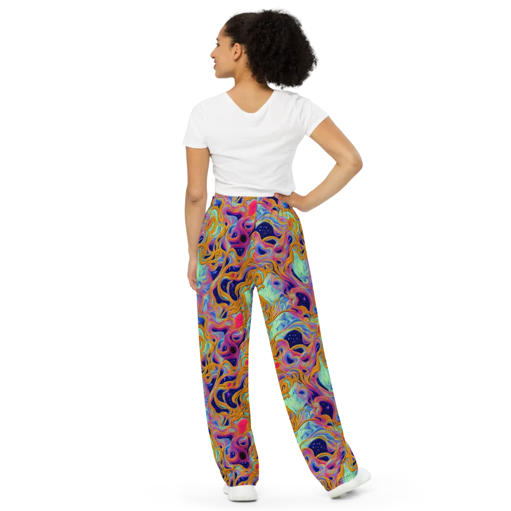 Starlit Marbling on Wide-Leg Pants — Back