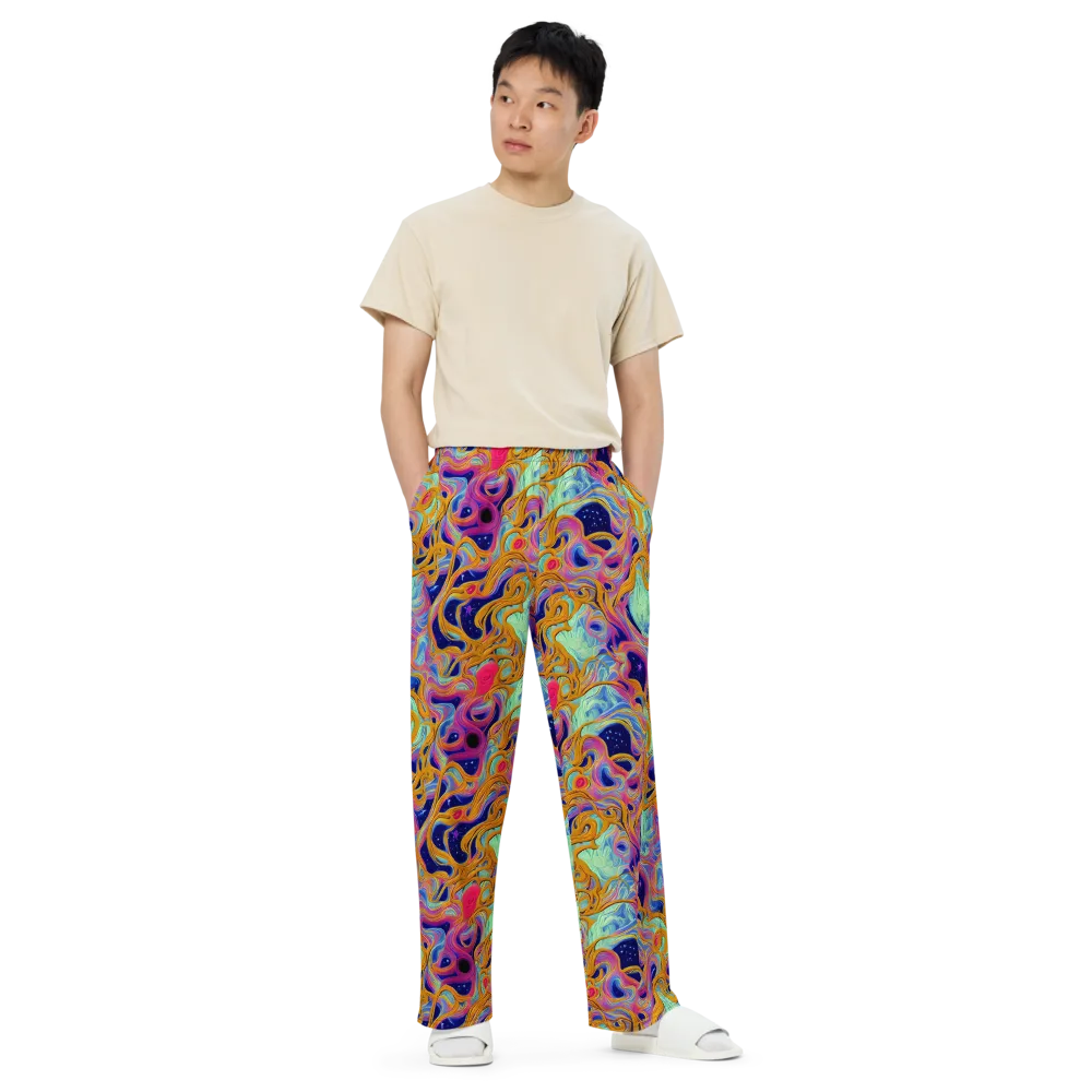 Starlit Marbling on Wide-Leg Pants — Front