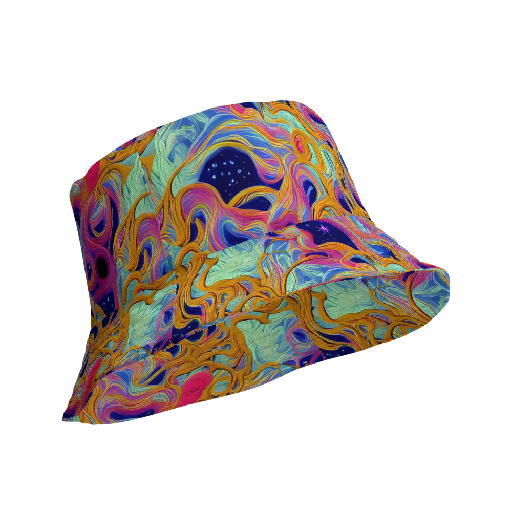 Starlit Marbling on Reversible Bucket Hat — Product details Outside