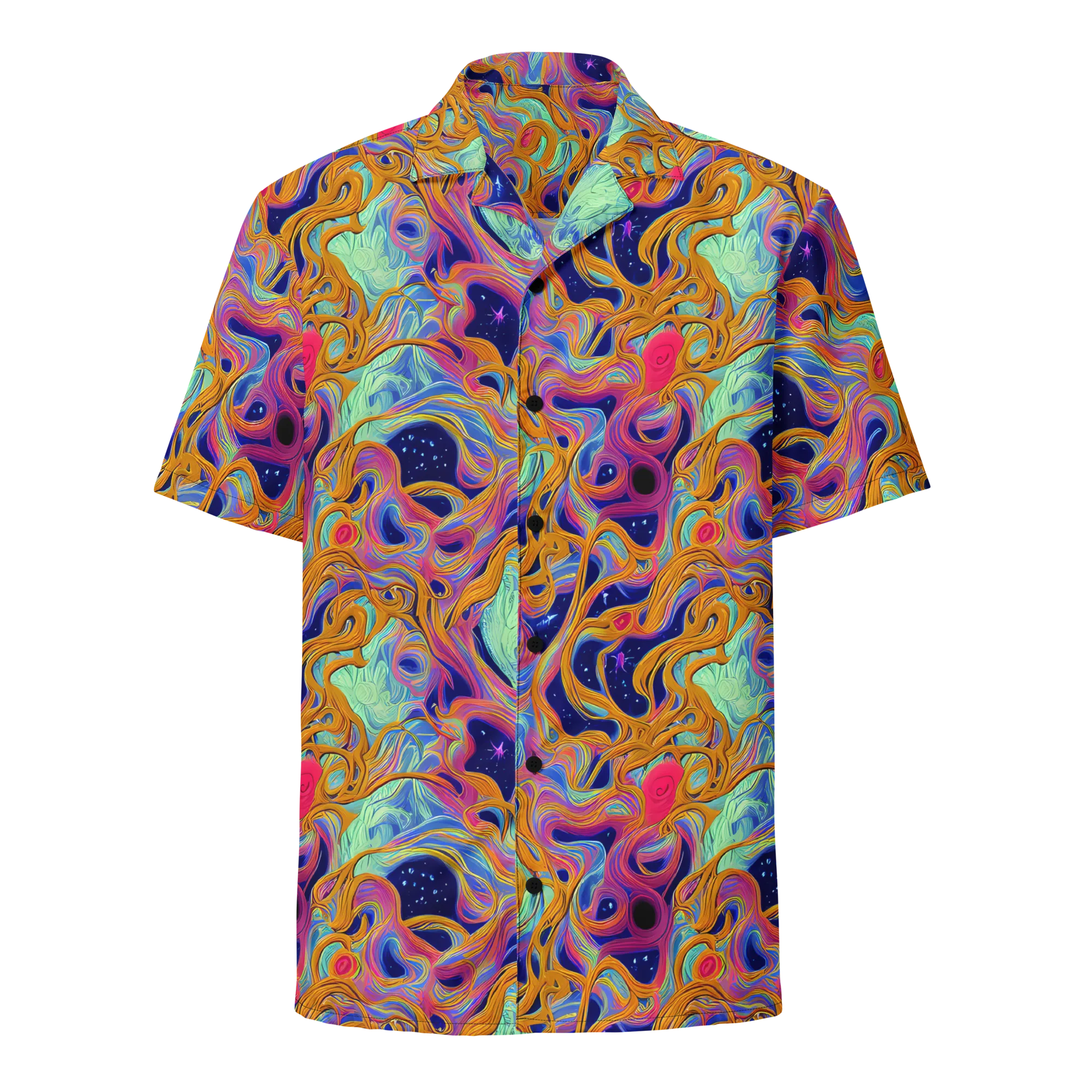 Starlit Marbling on Button Shirt — Front