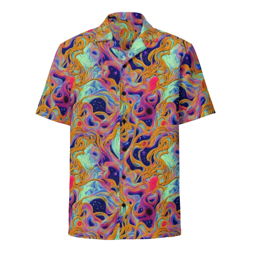 Starlit Marbling on a Button Shirt