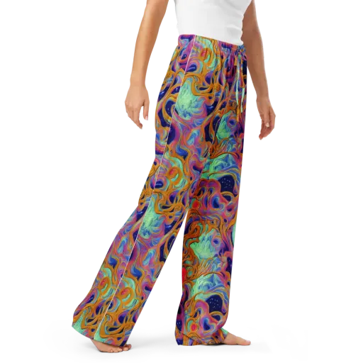 Starlit Marbling on a Women's Pajama Pants