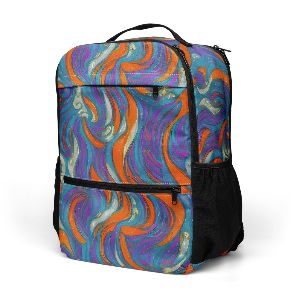 Painted Undertow on Utility Backpack — Left Front