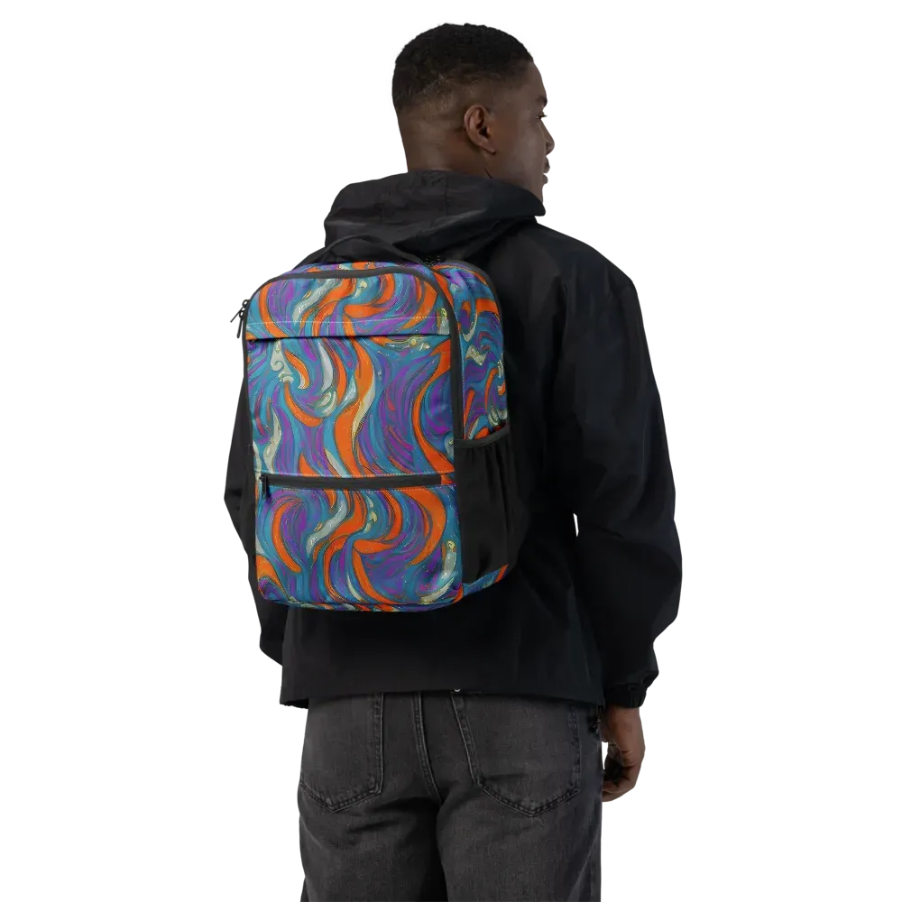 Painted Undertow on Utility Backpack — Back